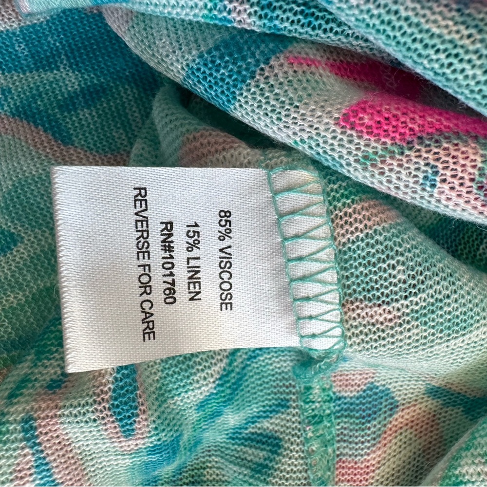 Casey Key Plus Size 2X Linen Blend Nautical coastal tunic Top Cover Up Resort - Picture 5 of 9